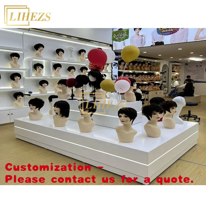 Interior Designer - custom.Modern Luxury Wig Display Cabinet Stand
