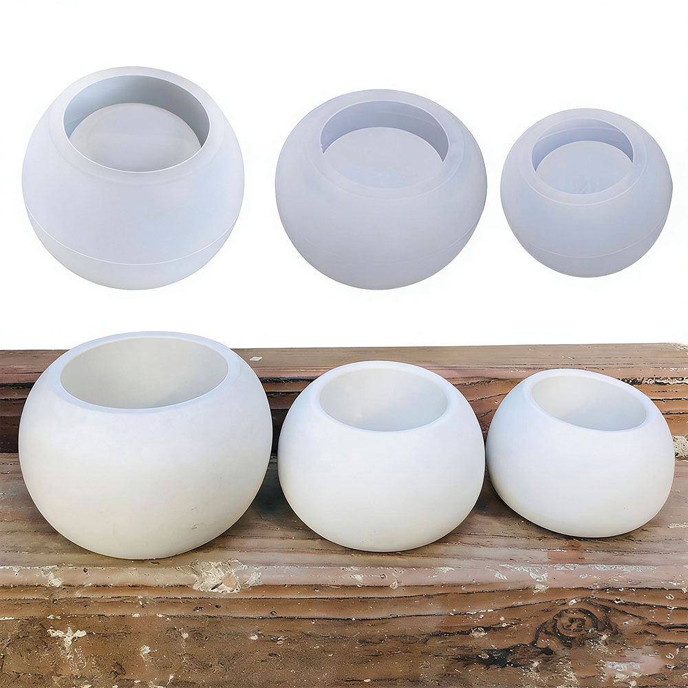 3pcs Round Flower Pot Silicone - Terrazzo Pot Cement review and price