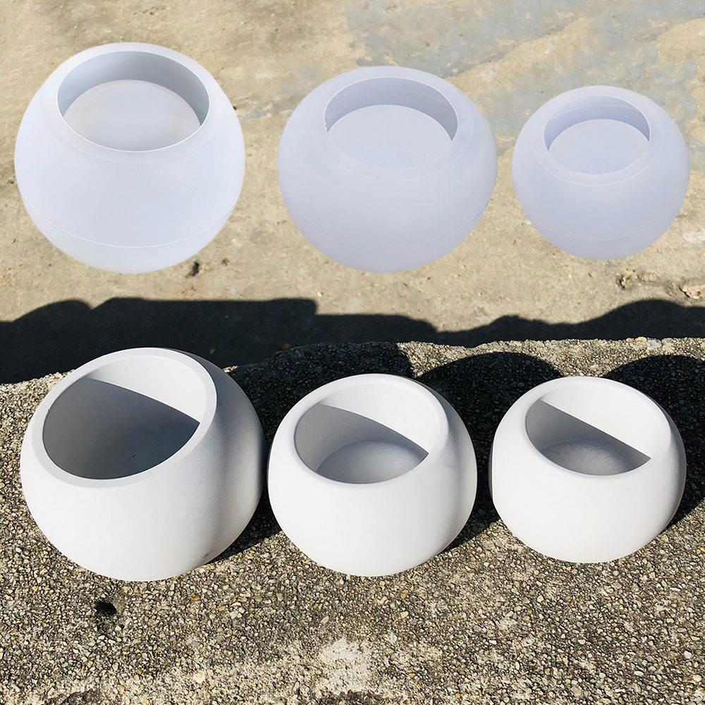 3pcs Round Flower Pot Silicone - Terrazzo Pot Cement review and price