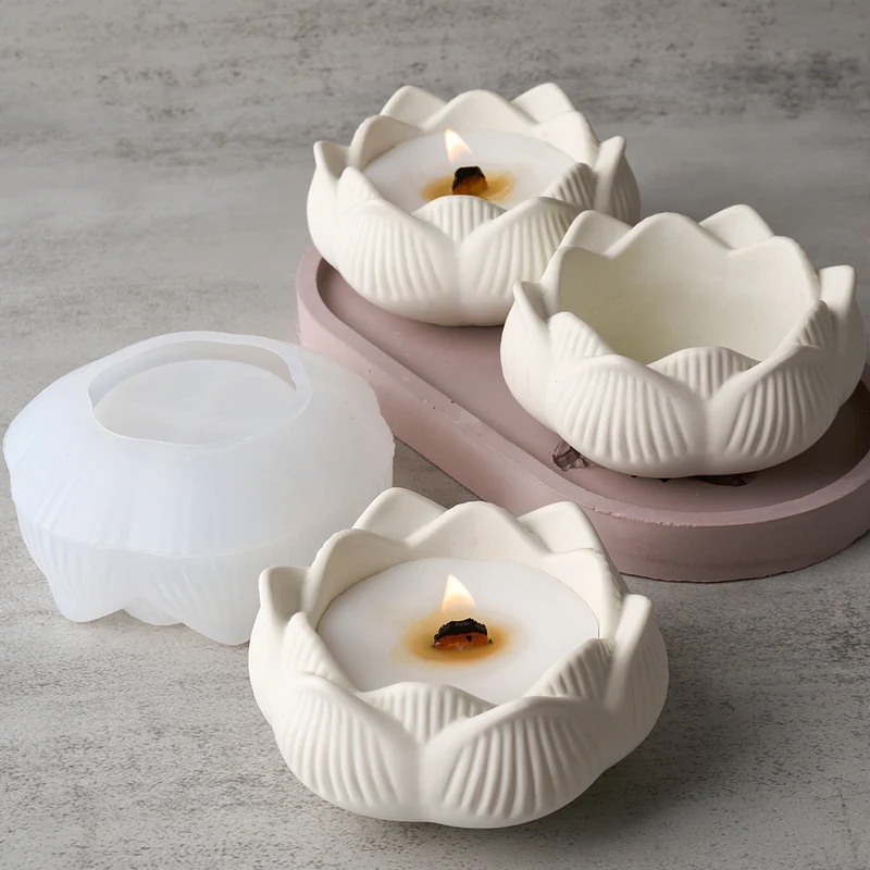 Lotus Shaped Silicone Mold for - Terrazzo Pot Cement review and price