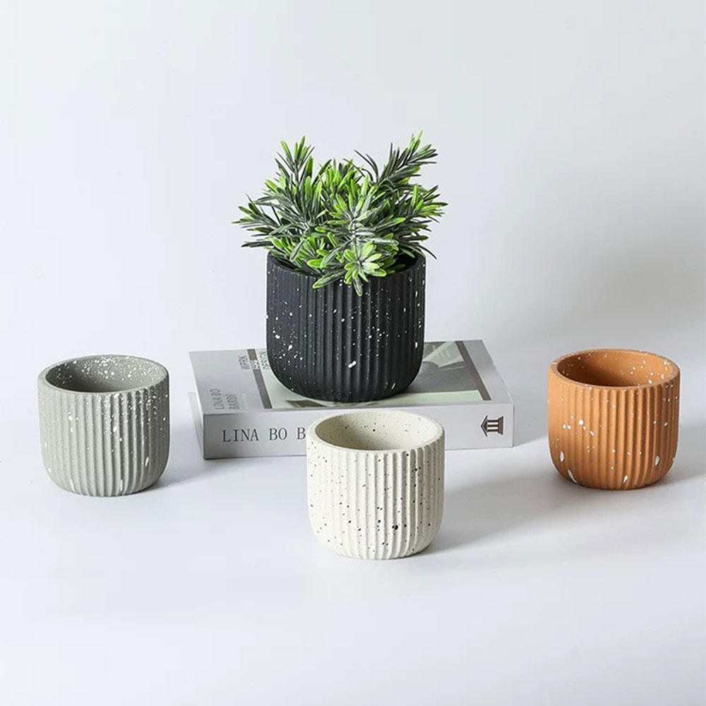 Minimalist Stripe Terrazzo Con - Terrazzo Pot Cement review and price