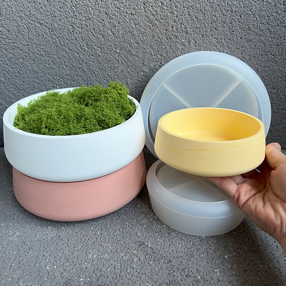 Large Bowl Flower Pot Silicone - Terrazzo Pot Cement review and price