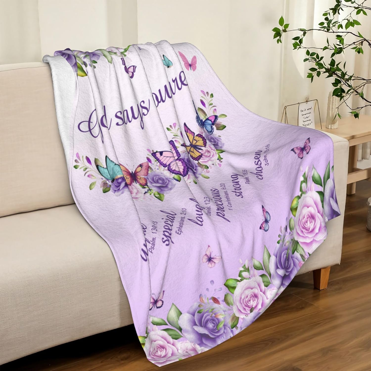 Purple Roses Butterflies Faith - Interior Design Warm review and price