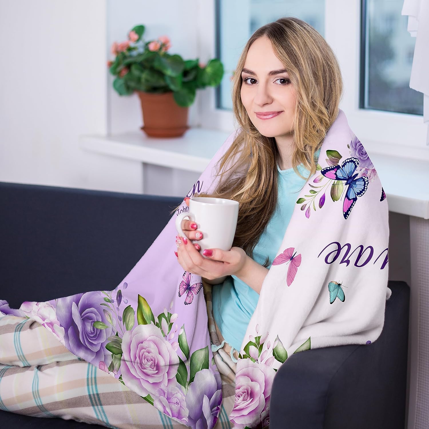 Purple Roses Butterflies Faith - Interior Design Warm review and price