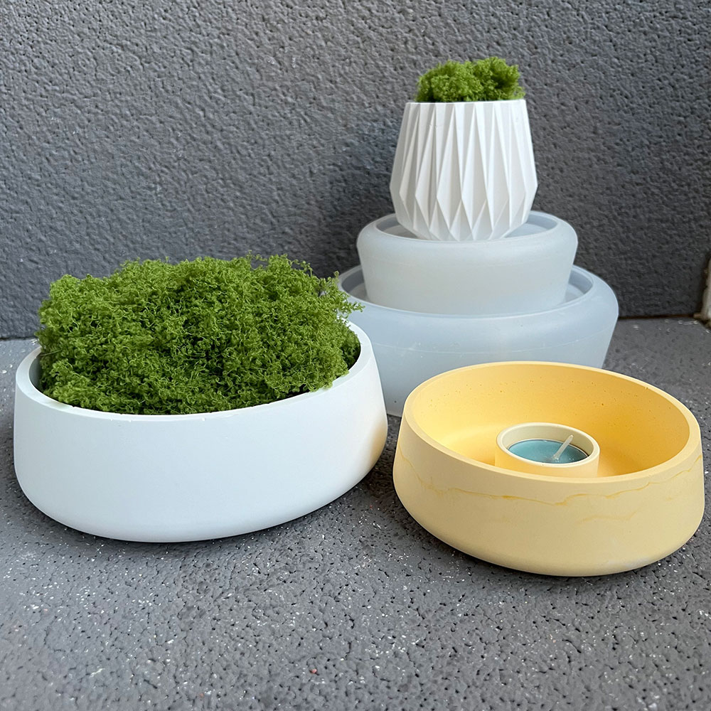 Concrete Bowl Silicone Mold DI - Terrazzo Pot Cement review and price