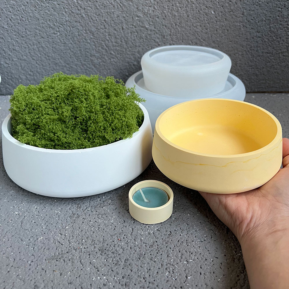 Concrete Bowl Silicone Mold DI - Terrazzo Pot Cement review and price