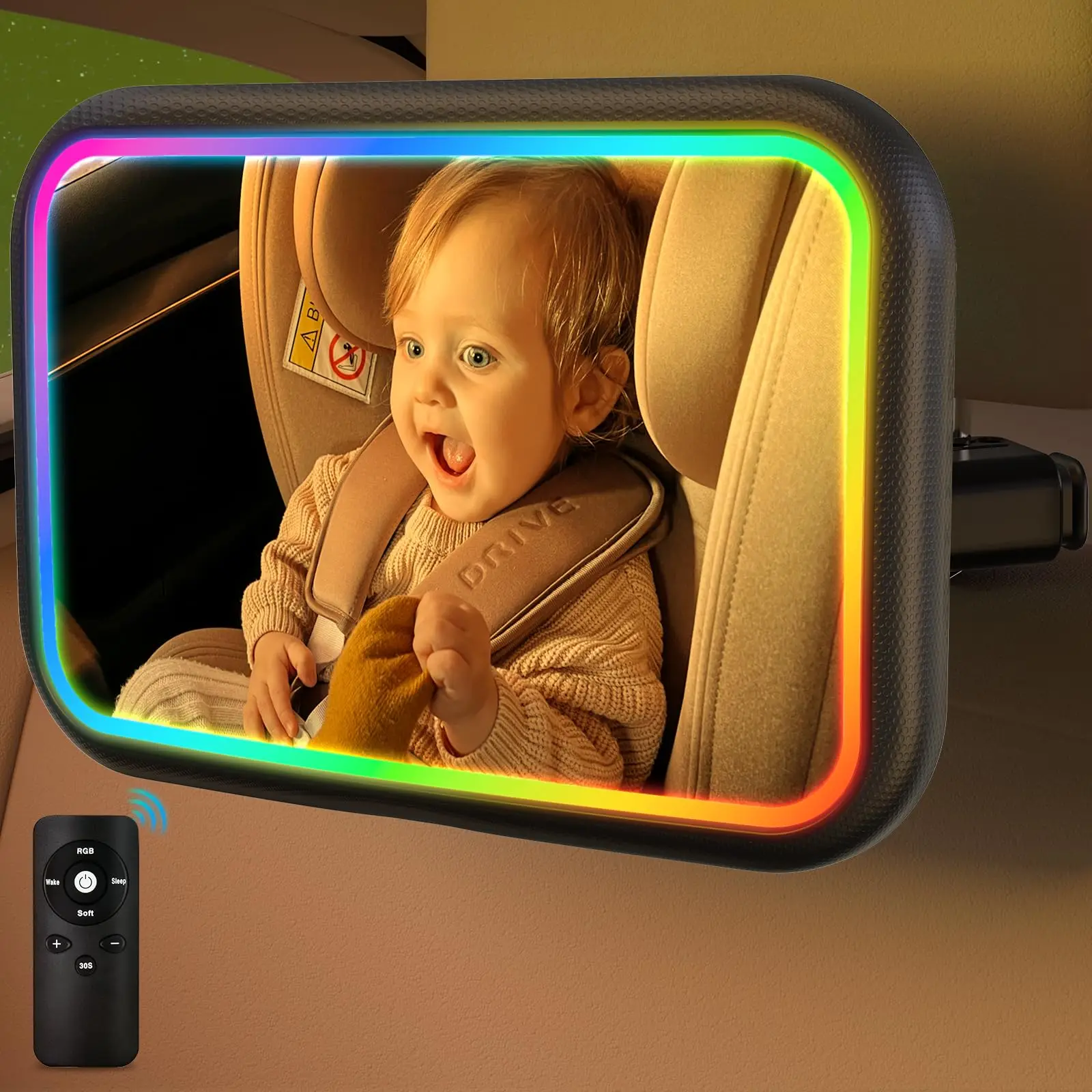 Baby Car Mirror with Light, 7  - Interior Design Remote review and price