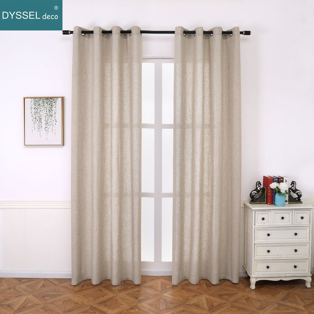 Solid Home Decorative Anti-UV  - Linen Curtain Eyelet review and price
