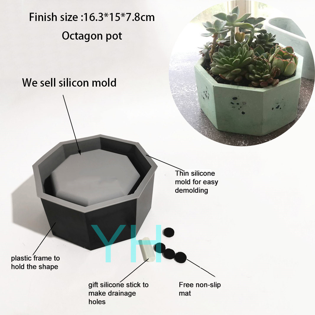 Cement Flower Pot Silicone Mol - Terrazzo Pot Cement review and price