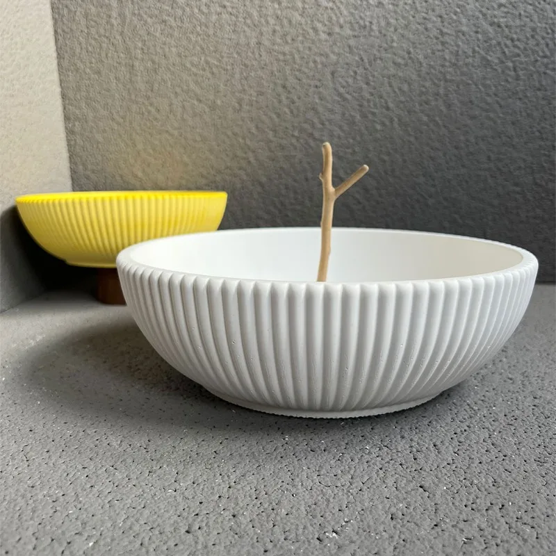 Large Striped Bowl Vessel Conc - Terrazzo Pot Cement review and price