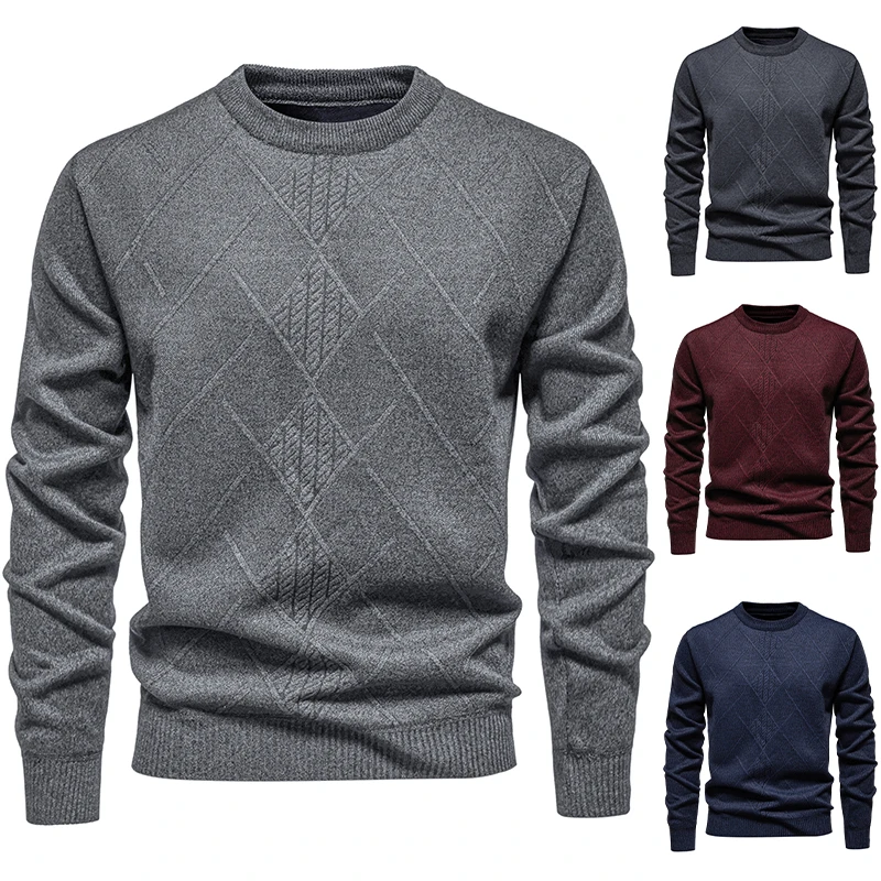 Warm Thick Men Crew Neck Pullo - Interior Design Warm review and price