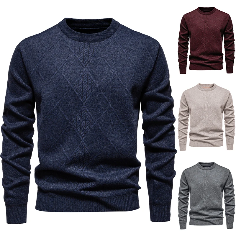 Warm Thick Men Crew Neck Pullo - Interior Design Warm review and price