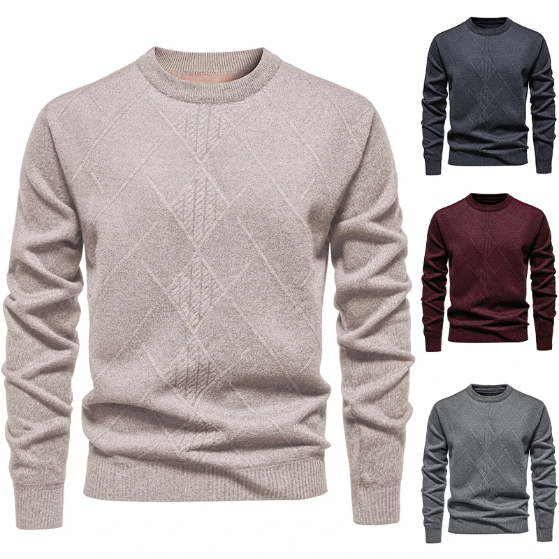 Warm Thick Men Crew Neck Pullo - Interior Design Warm review and price