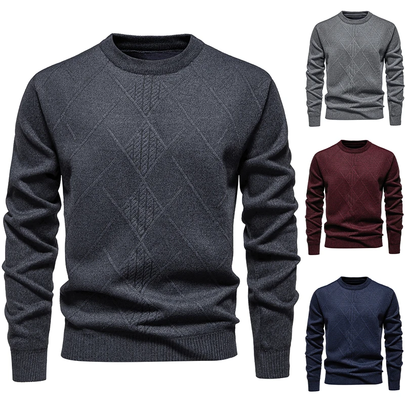 Warm Thick Men Crew Neck Pullo - Interior Design Warm review and price